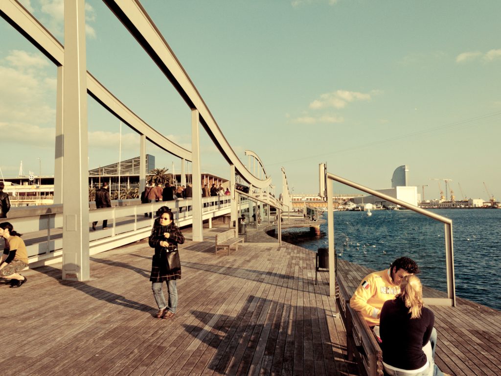 Hafen-Promenade in Barcelona