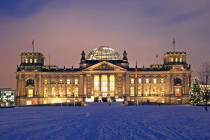 Reichstag in Berlin im Winter