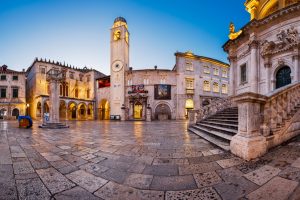 Luza Platz and Sponza Palast in Dubrovnik