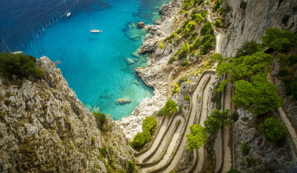 Serpentinenpfad Via Krupp auf Capri