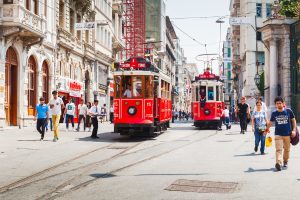 Historische Straßenbahn in Istanbul