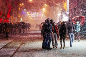 Schneefall in Istanbul