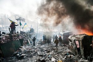 Proteste im Zentrum von Kiew 2014