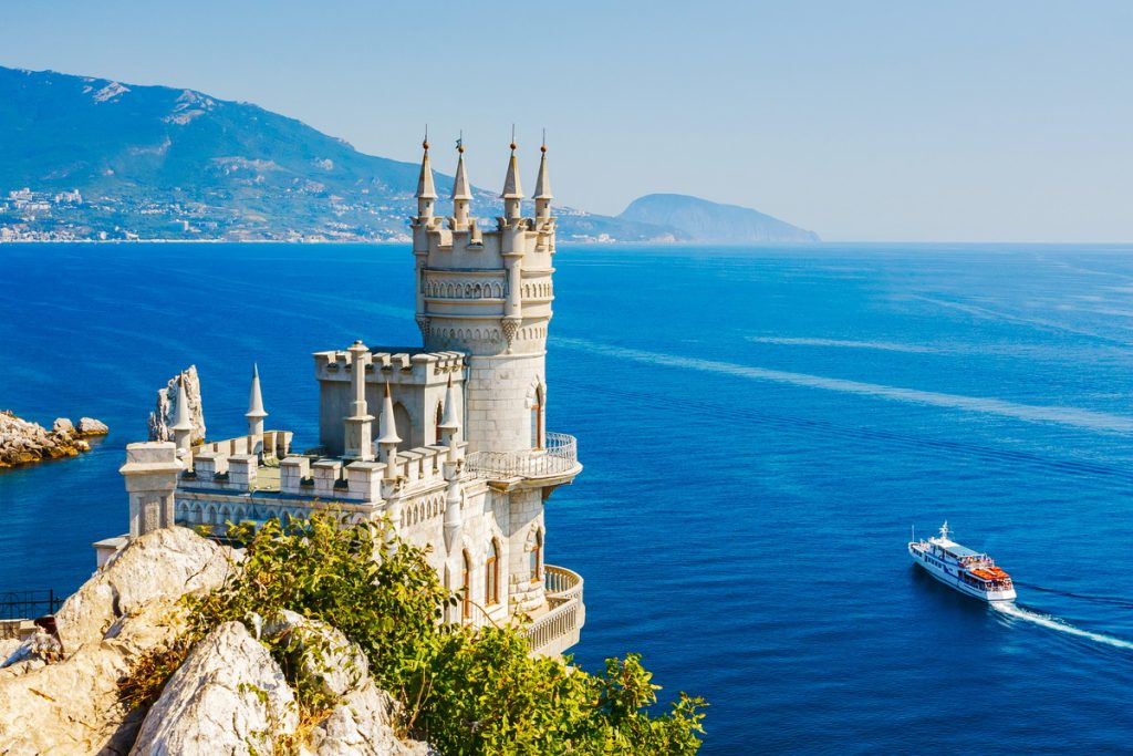 Schloss Schwalbennest auf der Krim in der Nähe von Jalta