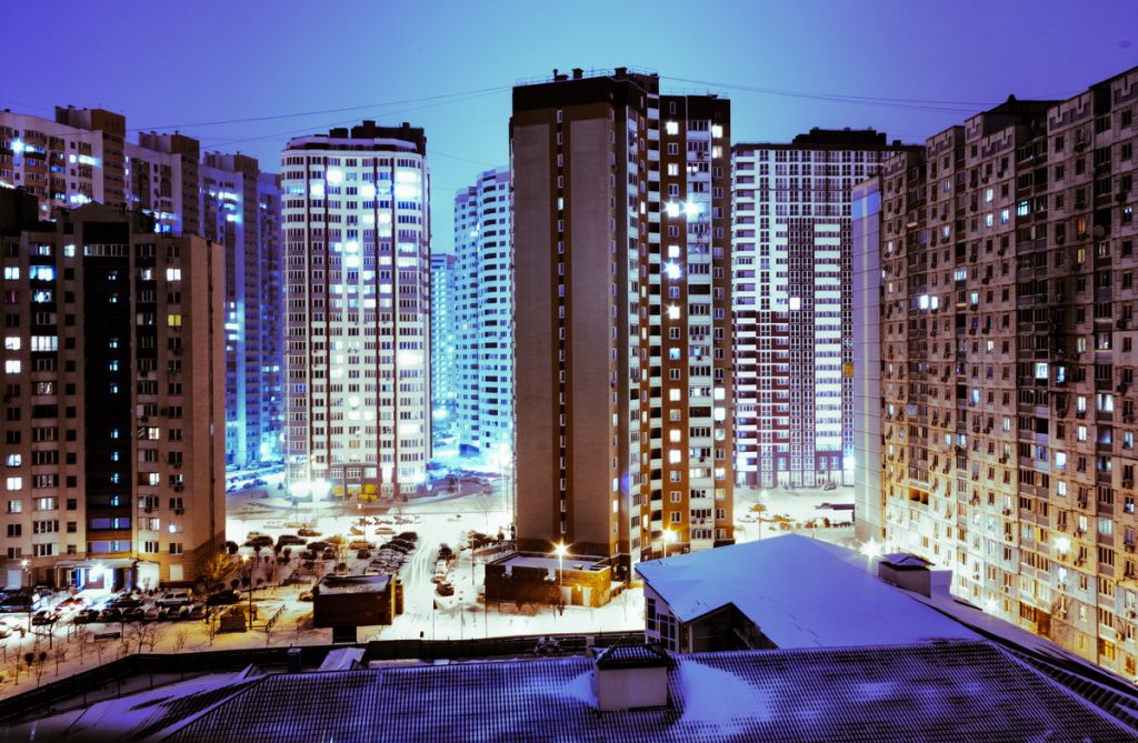Hochhäuser in Kiew