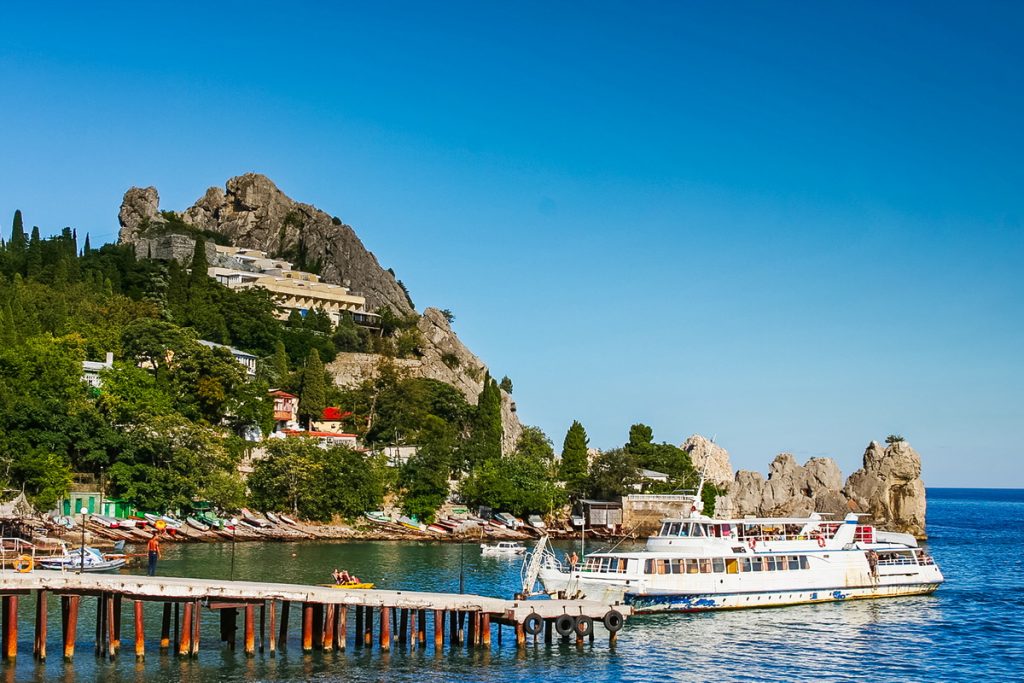 Hotel auf einem Felsen in Hursuf auf der Krim
