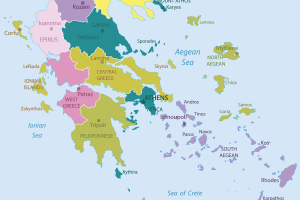 Griechenland Karte - Regionen und Inseln