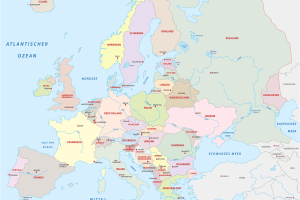 Karte: Italien - Lage in Europa