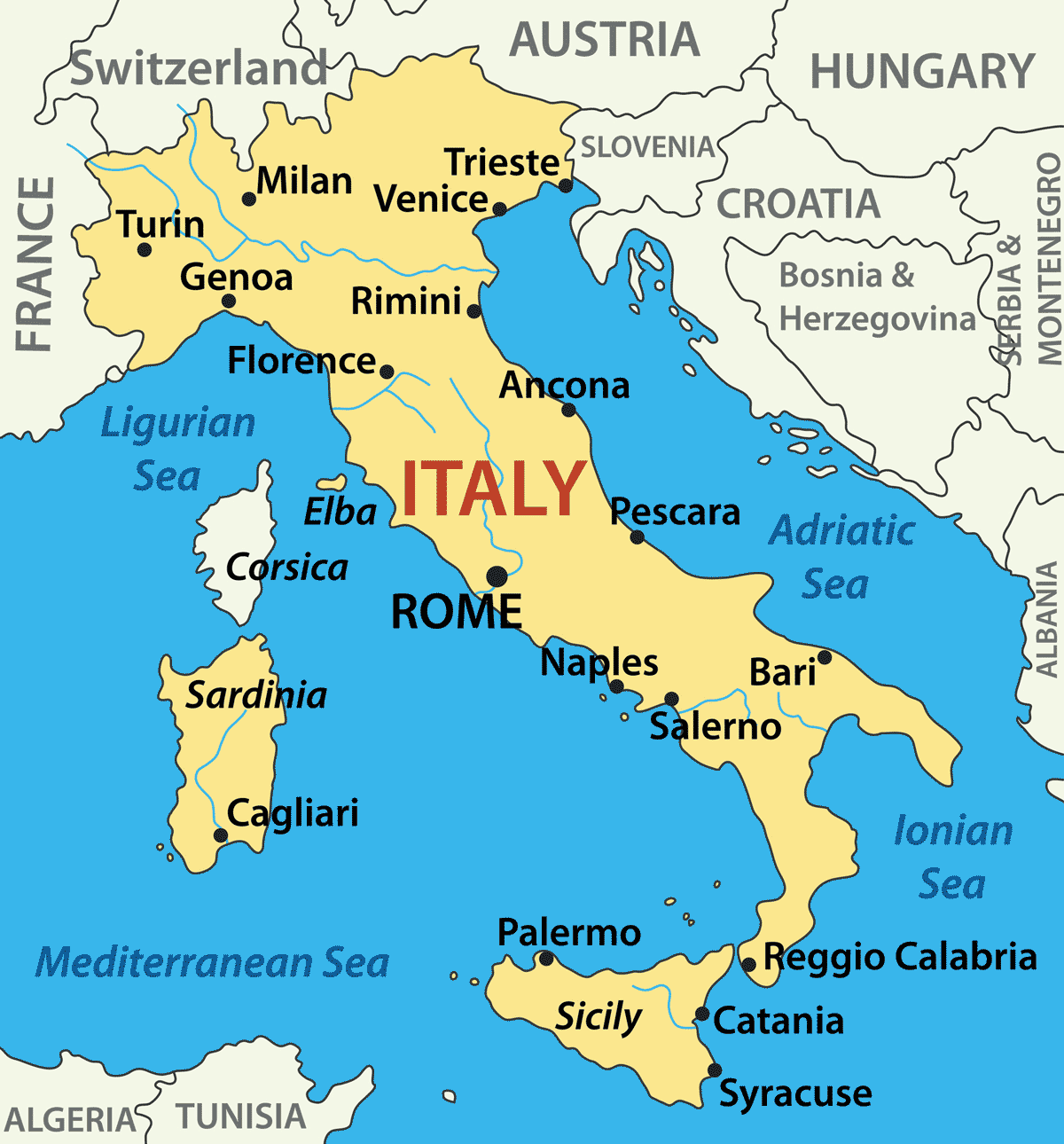 ≡ Italien ▷ Steckbrief, Bilder, Vorwahl, Flagge, Karte & Einwohner