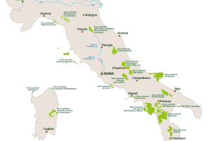 Karte: Nationalparks in Italien