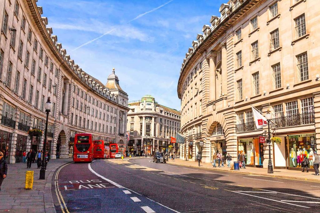 Regents Street in London