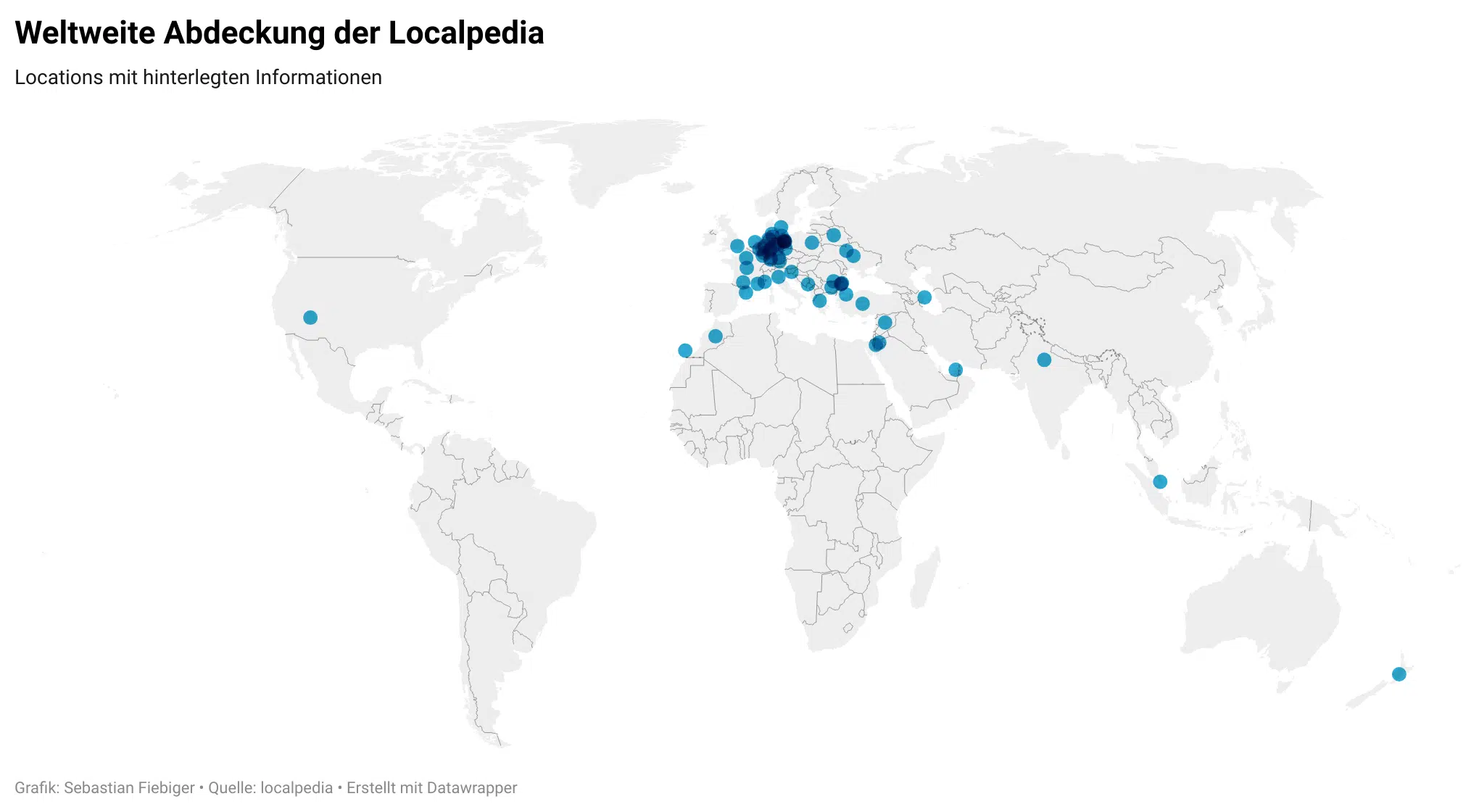 weltweite Abdeckung der localpedia